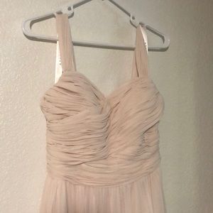 Azazie Zapheira in rose petal color long dress